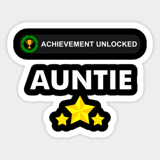 Achievement Unlocked - Gamer Girl Became an Auntie Sticker